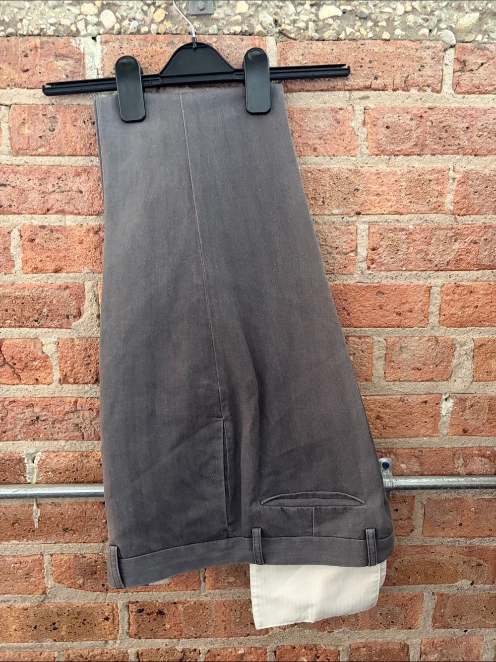 Paul Smith Straight-Leg Herringbone Trousers in Charcoal Gray